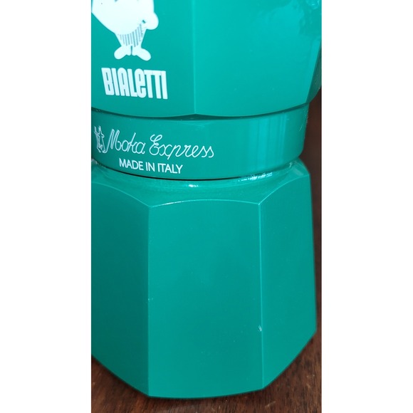 Starbucks Bialetti Moka Express Teal Green 3-Cup Stovetop Espresso Maker Italy